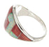 Sterling Silver Opal Inlay Red Oyster Shell Ring Size 8-3/4 YS58549